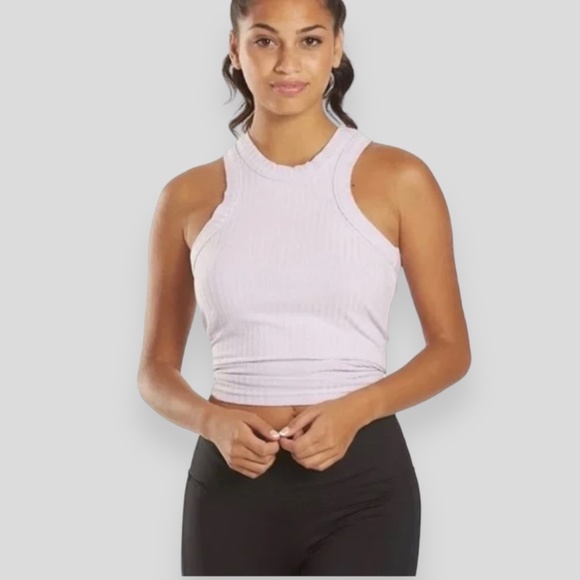 FREE PEOPLE Blissed Out Tank Women's Medium Lavendar NWT Ribbed Size Sma… - Picture 1 of 7